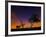 A Tree at Night with an Orange and Purple Sky-Alex Saberi-Framed Photographic Print