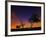 A Tree at Night with an Orange and Purple Sky-Alex Saberi-Framed Photographic Print