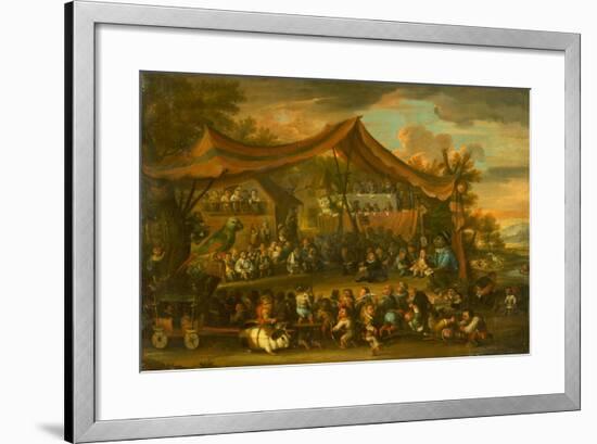 A Trial at Law Among Animals and Pygmies, Unknown-Faustino Bocchi or Boccasi-Framed Giclee Print