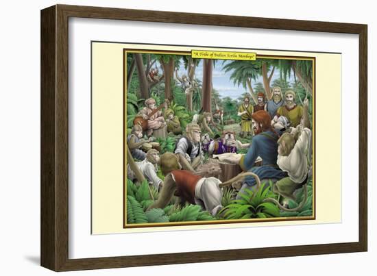 A Tribe of Indian Scribe Monkeys-Richard Kelly-Framed Art Print