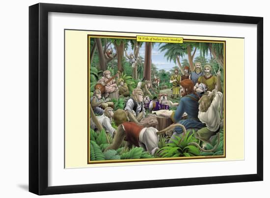 A Tribe of Indian Scribe Monkeys-Richard Kelly-Framed Art Print