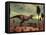 A Triceratops Falls Victim to Tyrannosaurus Rex-Stocktrek Images-Framed Premier Image Canvas