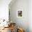 A Trio of Bees Explore a Giant Thistle Bloom on a Farm Near New Castle-null-Framed Photographic Print displayed on a wall