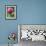 A Trio of Bees Explore a Giant Thistle Bloom on a Farm Near New Castle-null-Framed Photographic Print displayed on a wall