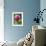 A Trio of Bees Explore a Giant Thistle Bloom on a Farm Near New Castle-null-Framed Photographic Print displayed on a wall