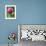 A Trio of Bees Explore a Giant Thistle Bloom on a Farm Near New Castle-null-Framed Photographic Print displayed on a wall