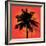 A Trio of Tropical Coconut Palm Tree Silhouettes Illustration in Vector Format.-ARENA Creative-Framed Premium Giclee Print