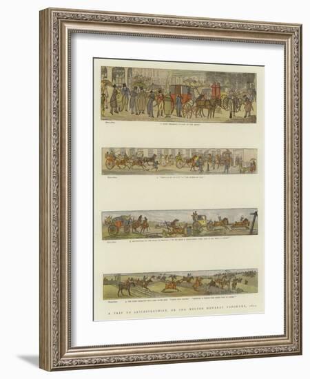 A Trip to Leicestershire, or the Melton Mowbray Panorama, 1820-Henry Alken-Framed Giclee Print