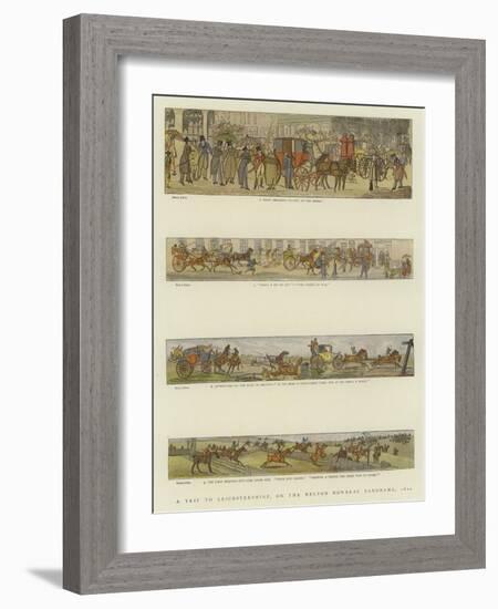 A Trip to Leicestershire, or the Melton Mowbray Panorama, 1820-Henry Alken-Framed Giclee Print