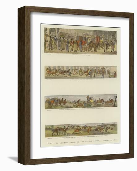 A Trip to Leicestershire, or the Melton Mowbray Panorama, 1820-Henry Alken-Framed Giclee Print