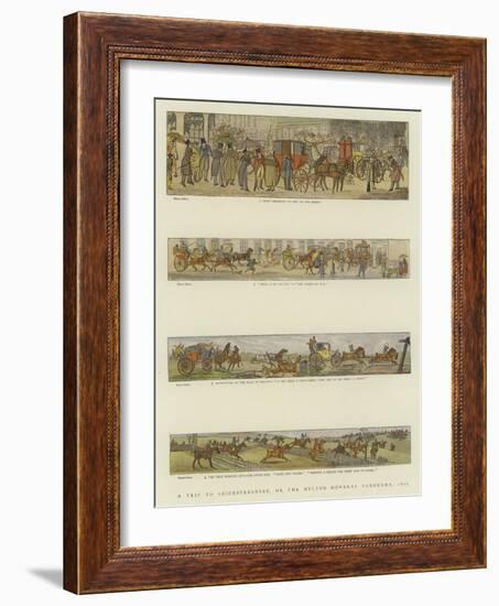 A Trip to Leicestershire, or the Melton Mowbray Panorama, 1820-Henry Alken-Framed Giclee Print