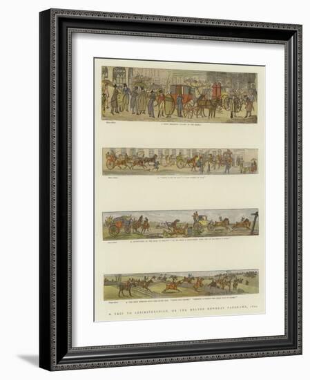 A Trip to Leicestershire, or the Melton Mowbray Panorama, 1820-Henry Alken-Framed Giclee Print