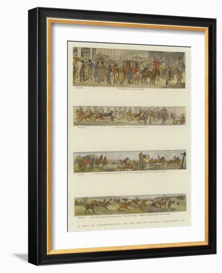 A Trip to Leicestershire, or the Melton Mowbray Panorama, 1820-Henry Alken-Framed Giclee Print