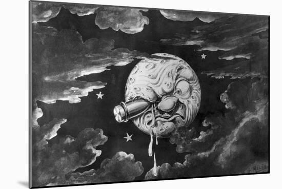 A Trip to the Moon, from French Movie-null-Mounted Giclee Print