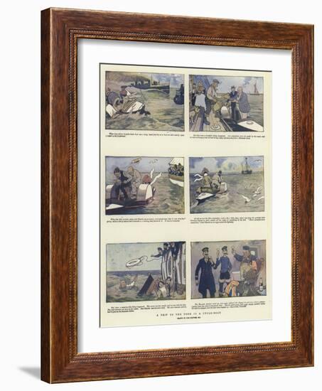 A Trip to the Nore in a Cycle-Boat-Tom Browne-Framed Giclee Print