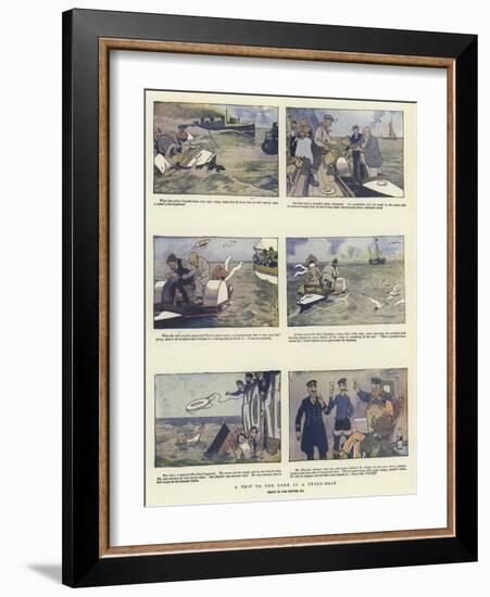 A Trip to the Nore in a Cycle-Boat-Tom Browne-Framed Giclee Print