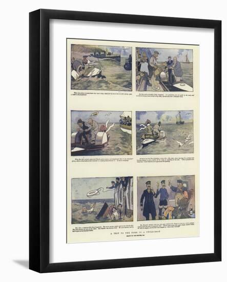 A Trip to the Nore in a Cycle-Boat-Tom Browne-Framed Giclee Print