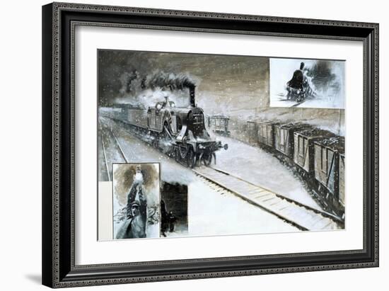 A Triple Train Pile-Up-null-Framed Giclee Print