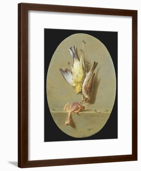 A Trompe L'Oeil of Dead Songbirds-Jean Joseph Xavier Bidauld-Framed Giclee Print