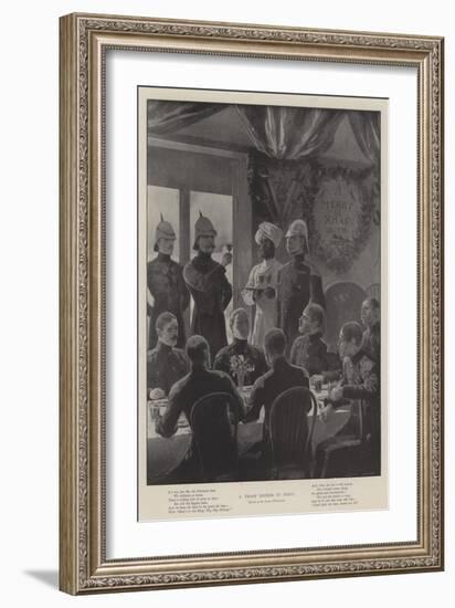 A Troop Dinner in India-Richard Caton Woodville II-Framed Giclee Print