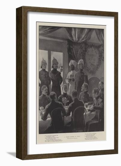 A Troop Dinner in India-Richard Caton Woodville II-Framed Giclee Print