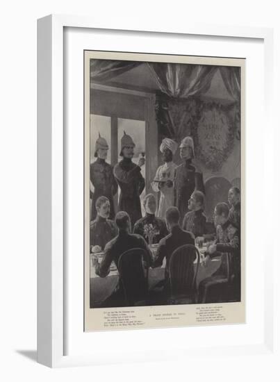 A Troop Dinner in India-Richard Caton Woodville II-Framed Giclee Print