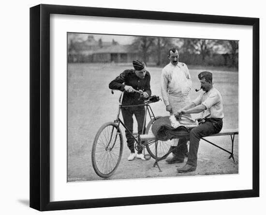 A Trooper of the 2nd Life Guards Polishing Up for Parade, 1896-Gregory & Co-Framed Giclee Print