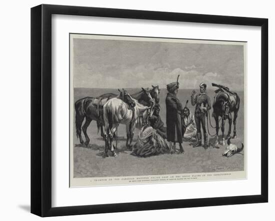 A Trooper of the Canadian Mounted Police Lost on the Great Plains of the Saskatchewan-Frederic Remington-Framed Giclee Print