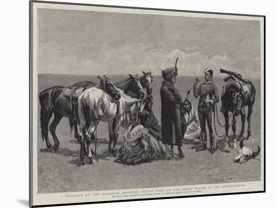 A Trooper of the Canadian Mounted Police Lost on the Great Plains of the Saskatchewan-Frederic Remington-Mounted Giclee Print