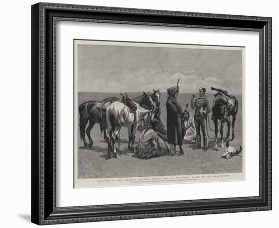 A Trooper of the Canadian Mounted Police Lost on the Great Plains of the Saskatchewan-Frederic Remington-Framed Giclee Print