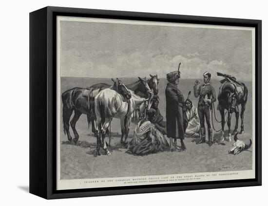 A Trooper of the Canadian Mounted Police Lost on the Great Plains of the Saskatchewan-Frederic Remington-Framed Premier Image Canvas