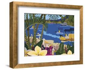 A Tropical Summer Day-Cindy Wider-Framed Giclee Print