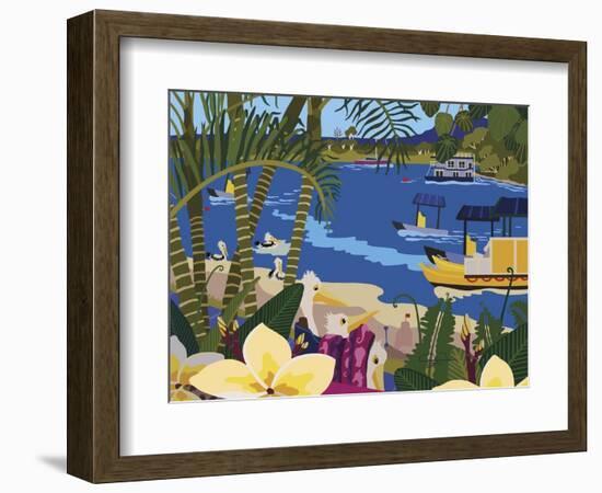 A Tropical Summer Day-Cindy Wider-Framed Giclee Print