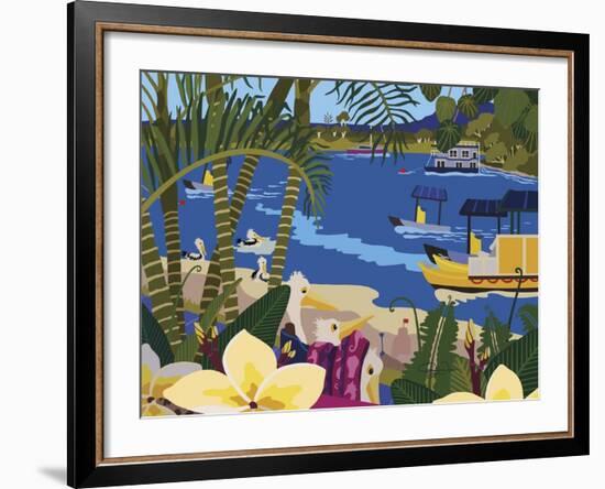 A Tropical Summer Day-Cindy Wider-Framed Giclee Print