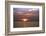 A Truck Is Silhouetted Against the Rising Sun as it Crosses the Bridge-Sheila Haddad-Framed Photographic Print