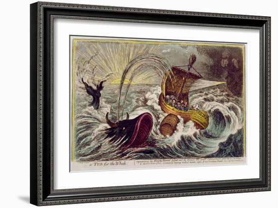 A Tub for the Whale! Published by Hannah Humphrey in 1806-James Gillray-Framed Giclee Print