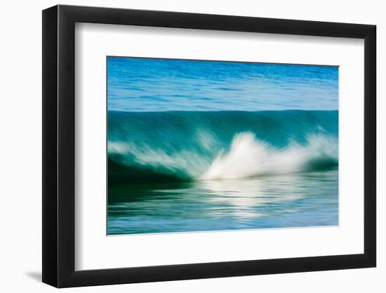 A tubing wave off a Hawaiian beach-Mark A Johnson-Framed Photographic Print