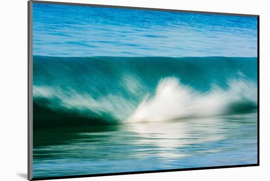 A tubing wave off a Hawaiian beach-Mark A Johnson-Mounted Photographic Print