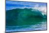 A tubing wave off a Hawaiian beach-Mark A Johnson-Mounted Photographic Print