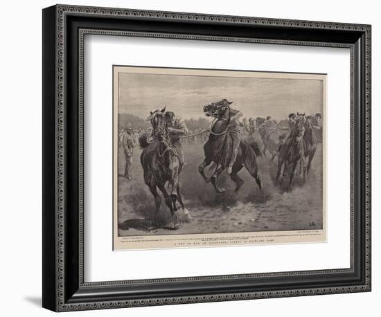 A Tug of War on Horseback, Sports in Maitland Camp-John Charlton-Framed Giclee Print