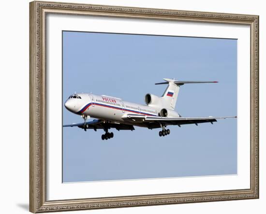 A Tupolev Tu-154M On Final Approach in Bulgaria-Stocktrek Images-Framed Photographic Print