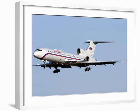 A Tupolev Tu-154M On Final Approach in Bulgaria-Stocktrek Images-Framed Photographic Print