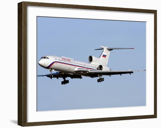 A Tupolev Tu-154M On Final Approach in Bulgaria-Stocktrek Images-Framed Photographic Print