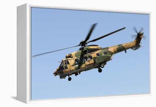 A Turkish Air Force As-532Al Cougar Taking Off from Konya, Turkey-Stocktrek Images-Framed Premier Image Canvas