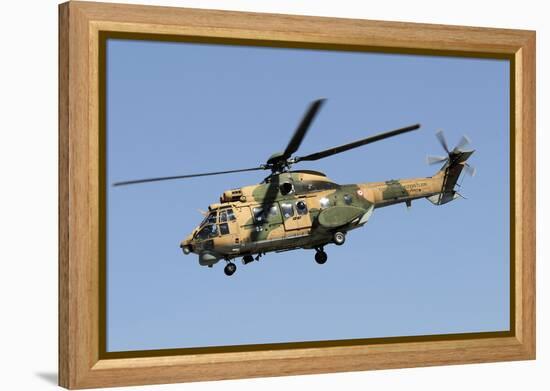 A Turkish Air Force As-532Al Cougar Taking Off from Konya, Turkey-Stocktrek Images-Framed Premier Image Canvas