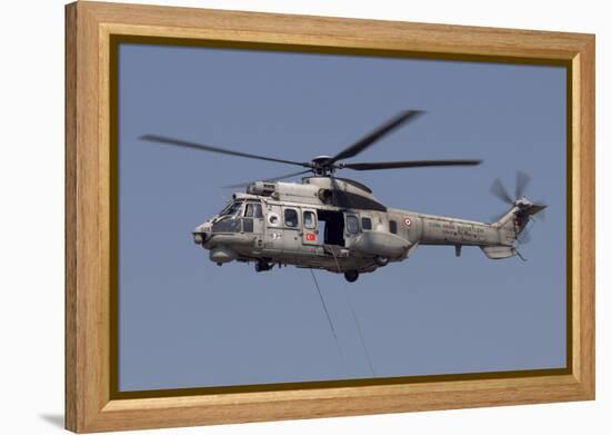 A Turkish Air Force As532 Al Cougar During a Flypast in Izmir, Turkey-Stocktrek Images-Framed Premier Image Canvas