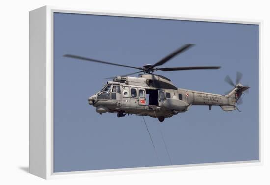 A Turkish Air Force As532 Al Cougar During a Flypast in Izmir, Turkey-Stocktrek Images-Framed Premier Image Canvas