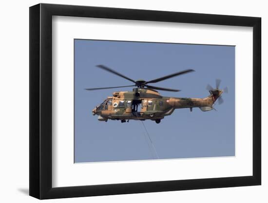 A Turkish Air Force As532 Al Cougar During a Flypast in Izmir, Turkey-Stocktrek Images-Framed Photographic Print