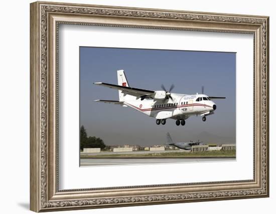 A Turkish Air Force Cn-235M-100 Landing at Konya Air Base-Stocktrek Images-Framed Photographic Print