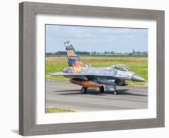 A Turkish Air Force F-16C Fighting Falcon on the Flight Line at Cambrai Air Base, France-Stocktrek Images-Framed Photographic Print